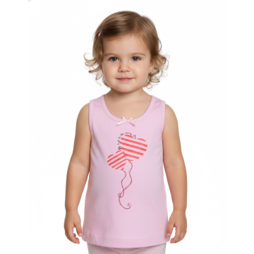 Dívčí spodní košilka tílko Wolf - srdíčka