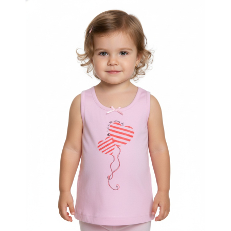 Dívčí spodní košilka tílko Wolf - srdíčka