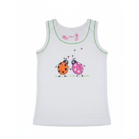 Dívčí spodní košilka tílko Wolf - srdíčka