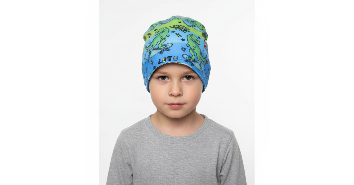 Chlapecká jarní čepice dinosaurus 4 - 10 let