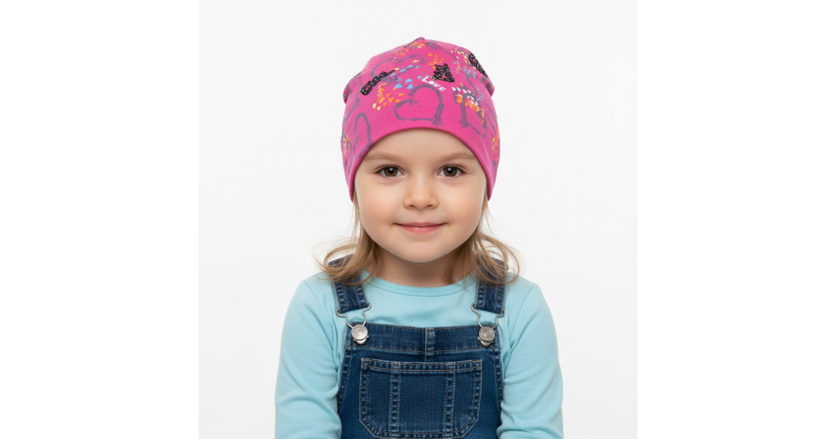 Dívčí jarní čepice srdíčka 3-7 let HILANDER