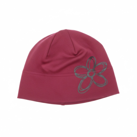 Dívčí jarní čepice kytička vel. 45 - 48 vínová