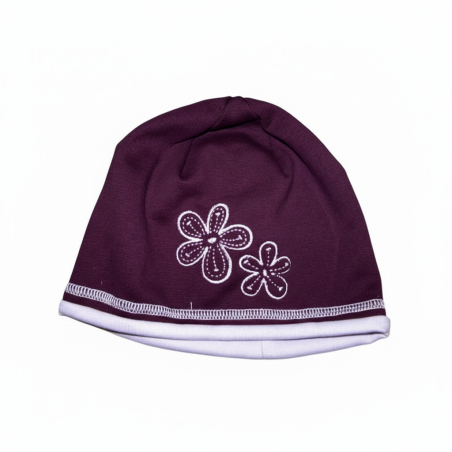 Dívčí čepice YETTY kytička vel. 49-52