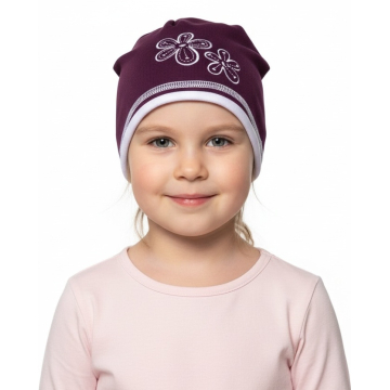 Dívčí čepice YETTY kytička vel. 49-52