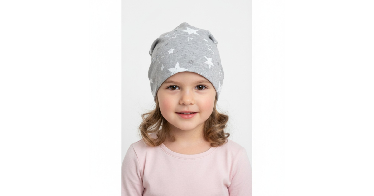 Dívčí jarní čepice prodloužená 5 -12let