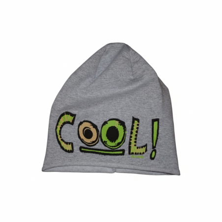 Chlapecká čepice prodloužená vel. 6 -12 let šedý melír