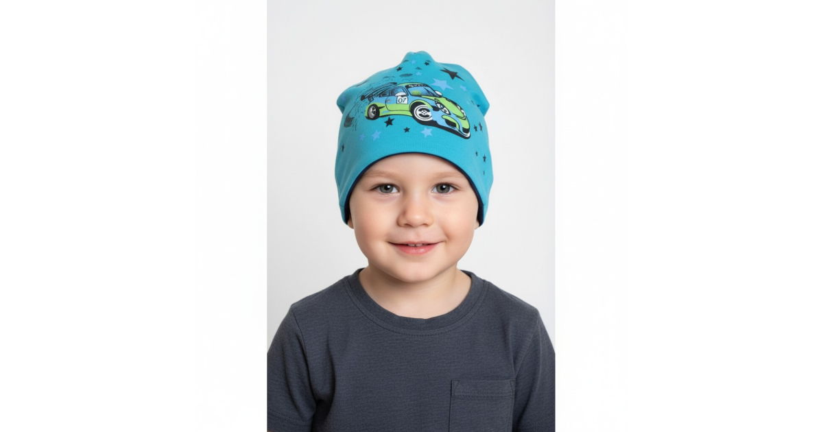 Chlapecká jarní čepice auto vel. 1-2 roky