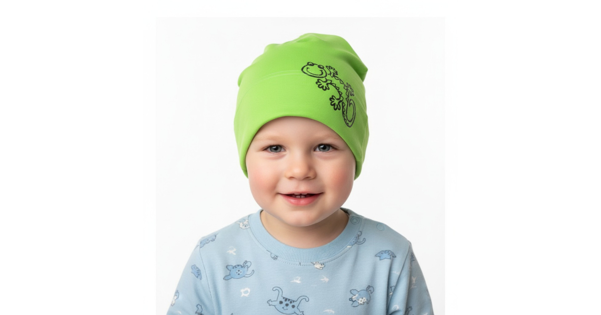 Chlapecká jarní čepice YETTY ještěrka  vel.45-48