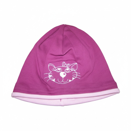 Dívčí čepice s lemem - kočička Pletex