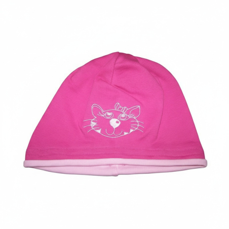 Dívčí čepice s lemem - kočička Pletex