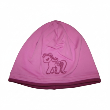 Dívčí čepice s lemem - koníček Pletex