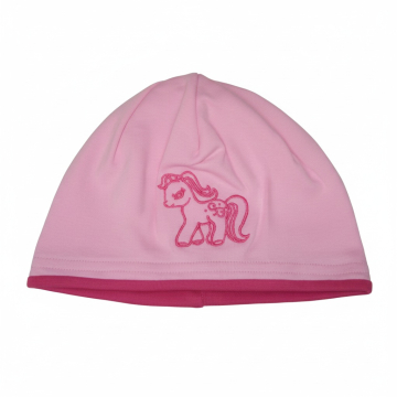 Dívčí čepice s lemem - koníček Pletex