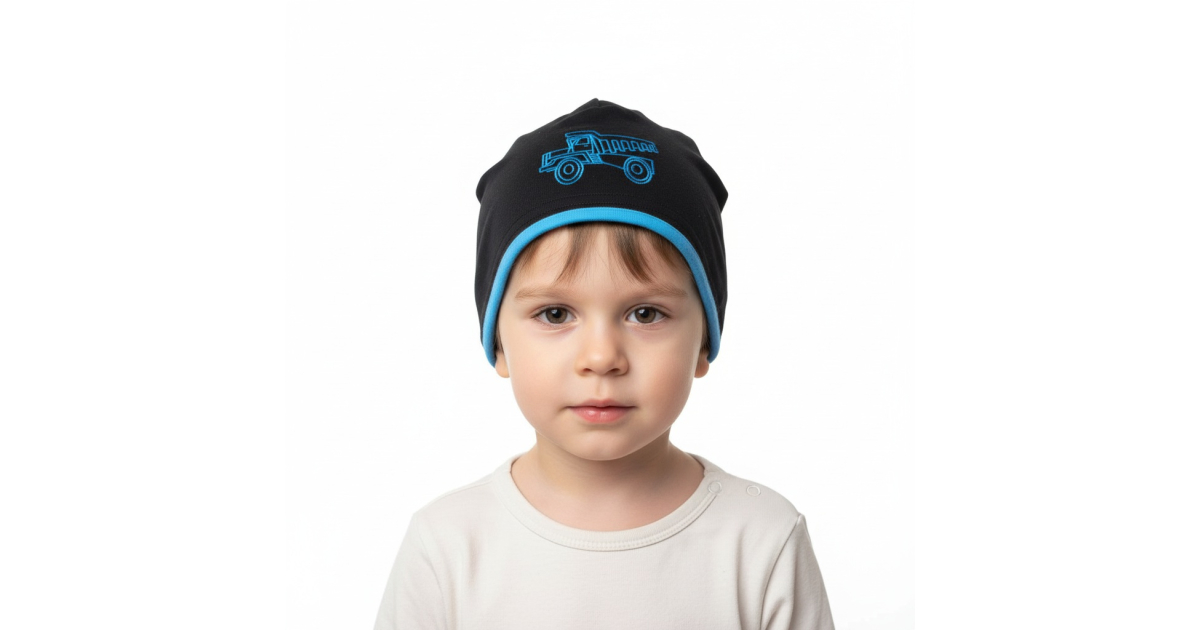 Chlapecká čepice PLETEX s lemem auto