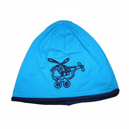 Chlapecká čepice PLETEX s lemem vrtulník