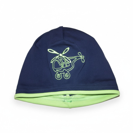Chlapecká čepice PLETEX s lemem vrtulník