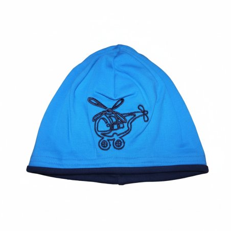 Chlapecká čepice PLETEX s lemem vrtulník