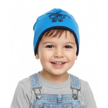 Chlapecká čepice PLETEX s lemem vrtulník