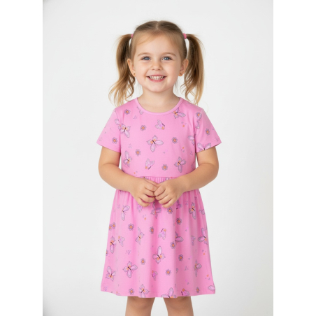 Letní dívčí šaty motýlkové – hravý design pro malé slečny