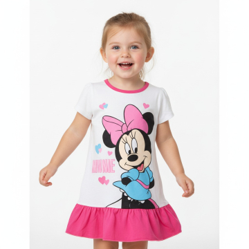 Dívčí letní šaty s kočičkou Kitty – volánky, pohodlí, styl