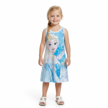 Dívčí šaty Frozen – kouzelné letní šatičky s Elsou a Annou