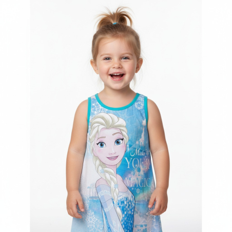 Dívčí šaty Frozen – kouzelné letní šatičky s Elsou a Annou