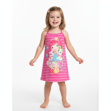 Dívčí letní šaty Jahůdka – proužkované, 100% bavlna