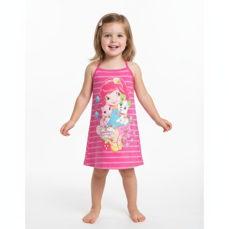 Dívčí letní šaty Jahůdka – proužkované, 100% bavlna