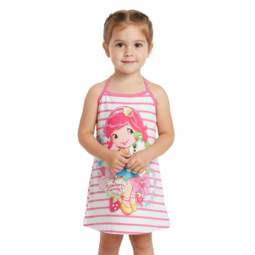 Dívčí letní šaty Jahůdka – proužkované, 100% bavlna