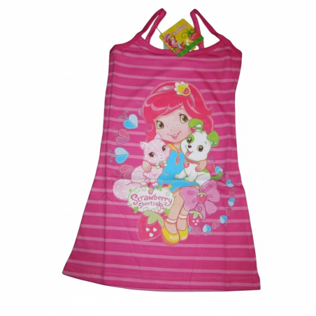 Dívčí letní šaty Jahůdka – proužkované, 100% bavlna