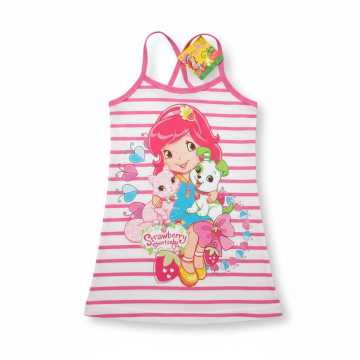 Dívčí letní šaty Jahůdka – proužkované, 100% bavlna