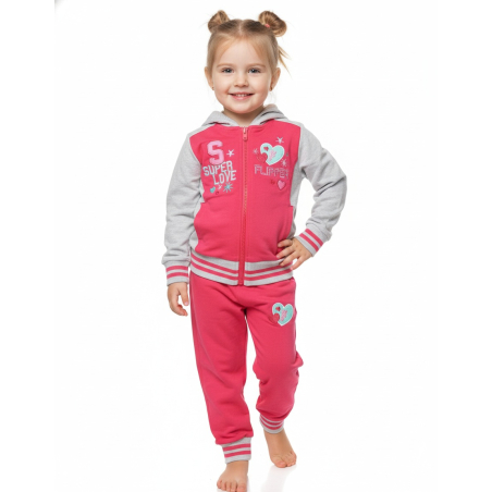 Dívčí tepláková souprava se srdíčkem - Bavlna, pohodlí