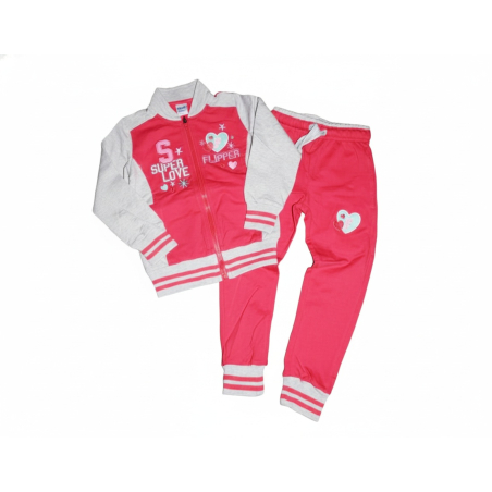 Dívčí tepláková souprava se srdíčkem - Bavlna, pohodlí