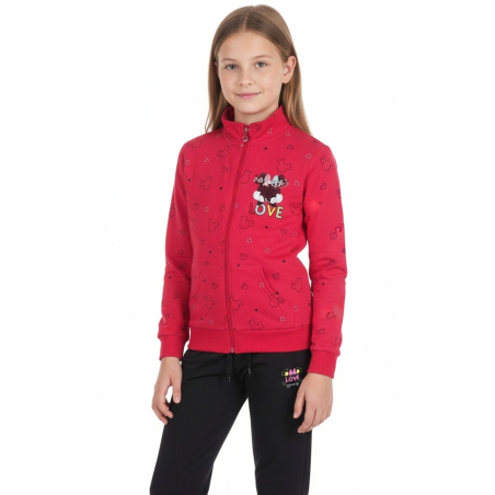 Dívčí tepláková souprava Minnie 100% bavlna, mikina na zip a tepláky