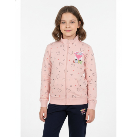 Dívčí tepláková souprava Minnie 100% bavlna, mikina na zip a tepláky