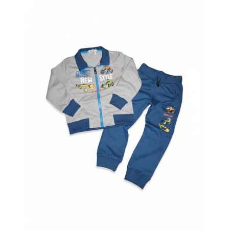 Chlapecká tepláková souprava se stavebními stroji – pro malé stavitele