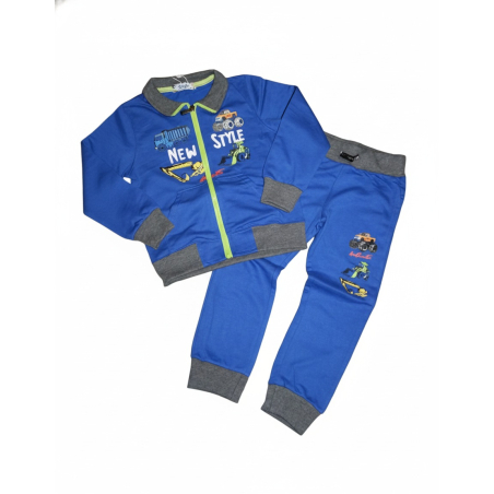 Chlapecká tepláková souprava se stavebními stroji – pro malé stavitele