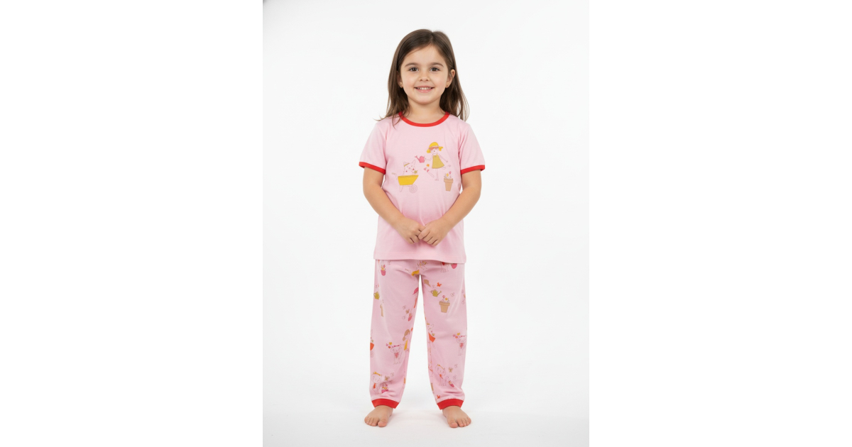 Dívčí bavlněné pyžamo s roztomilým designem | Pohodlí