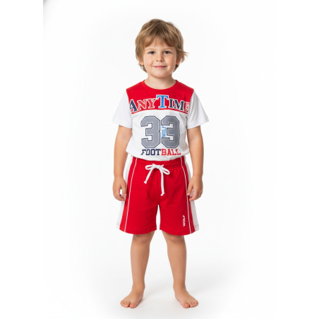 Letní pyžamo pro kluky -  Sportovní komplet s číslem, kraťasy na gumu.