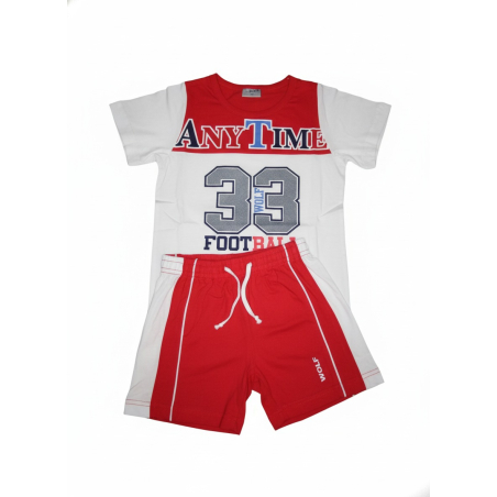 Letní pyžamo pro kluky -  Sportovní komplet s číslem, kraťasy na gumu.