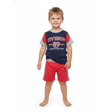 Letní pyžamo pro kluky -  Sportovní komplet s číslem, kraťasy na gumu.