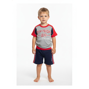 Letní pyžamo pro kluky -  Sportovní komplet s číslem, kraťasy na gumu.