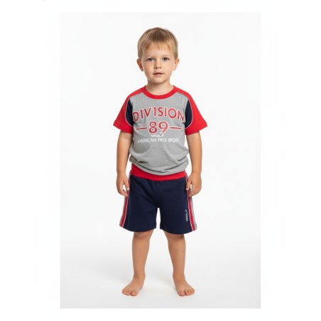 Letní pyžamo pro kluky -  Sportovní komplet s číslem, kraťasy na gumu.