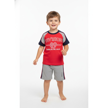 Letní pyžamo pro kluky -  Sportovní komplet s číslem, kraťasy na gumu.