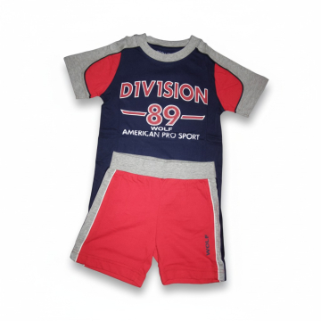 Letní pyžamo pro kluky -  Sportovní komplet s číslem, kraťasy na gumu.