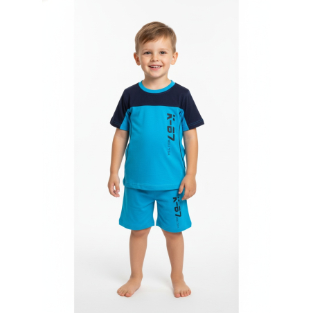 Letní pyžamo pro kluky -  Sportovní komplet s číslem, kraťasy na gumu.