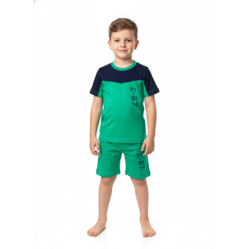 Letní pyžamo pro kluky -  Sportovní komplet s číslem, kraťasy na gumu.