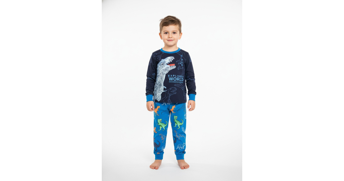 Chlapecké pyžamo s dinosaury | 100% bavlna | Pohodlné
