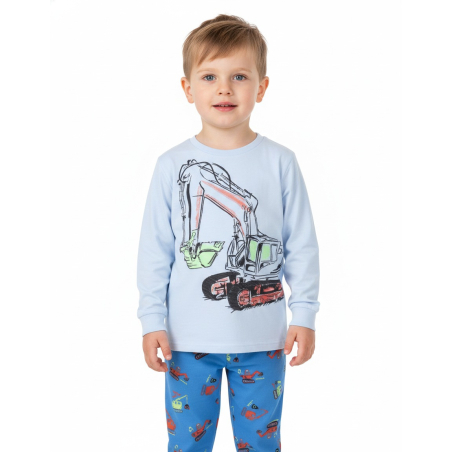 Chlapecké pyžamo s bagrem – svítící ve tmě | Kugo BAGR