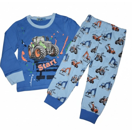 Chlapecké pyžamo s traktorem – svítící potisk | 100% bavlna