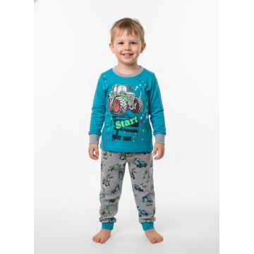 Chlapecké pyžamo s traktorem – svítící potisk | 100% bavlna